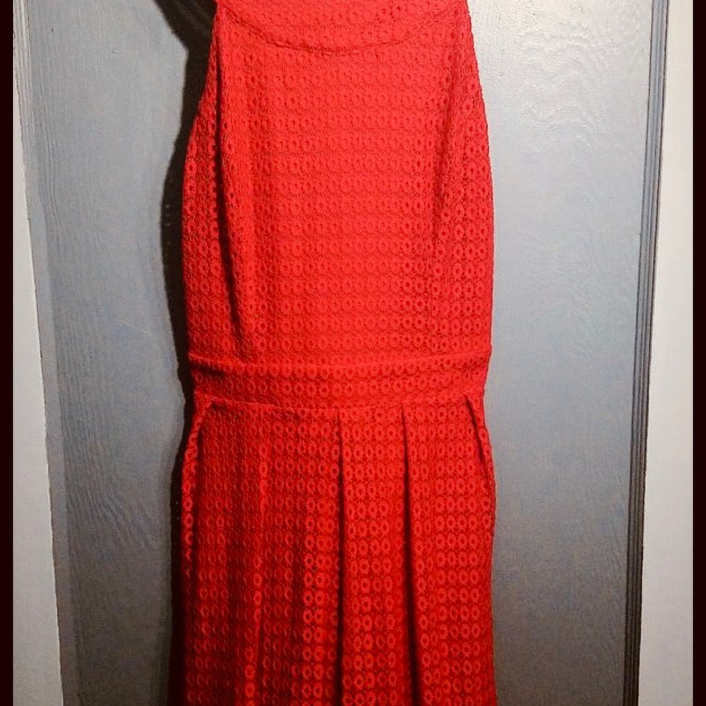 Beautiful red mesh dress